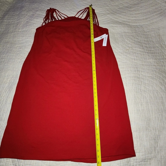 NWT Shelby & Palmer Womens Sz 3X Dress Strappy Sleeve Red Stretch - Picture 3 of 9